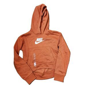Nike Girls Hoodie – Youth Small, Sport Spice Orange Fleece Pullover - Unworn
